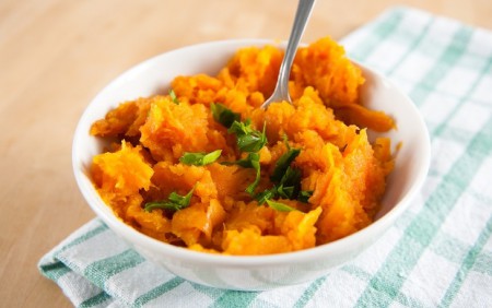Zoete aardappel puree