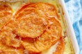 Zoete aardappelgratin
