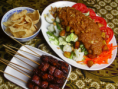 Kipsate met gado gado