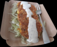 Tonijnburgers met knoflookdip